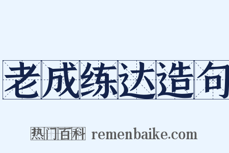 老成练达造句是什么意思的图片